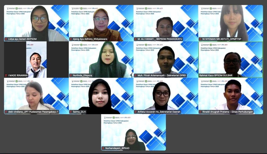 Penyelenggaraan Pelatihan Dasar CPNS Kabupaten Pasangkayu Tahun 2025
