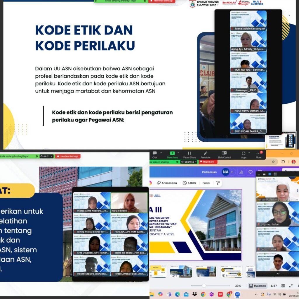 LATSAR CPNS KAB. PASANGKAYU DAN PEMPROV SULBAR GOL.II MASUKI AGENDA 3: PERAN ASN WUJUDKAN SMART GOVERNANCE