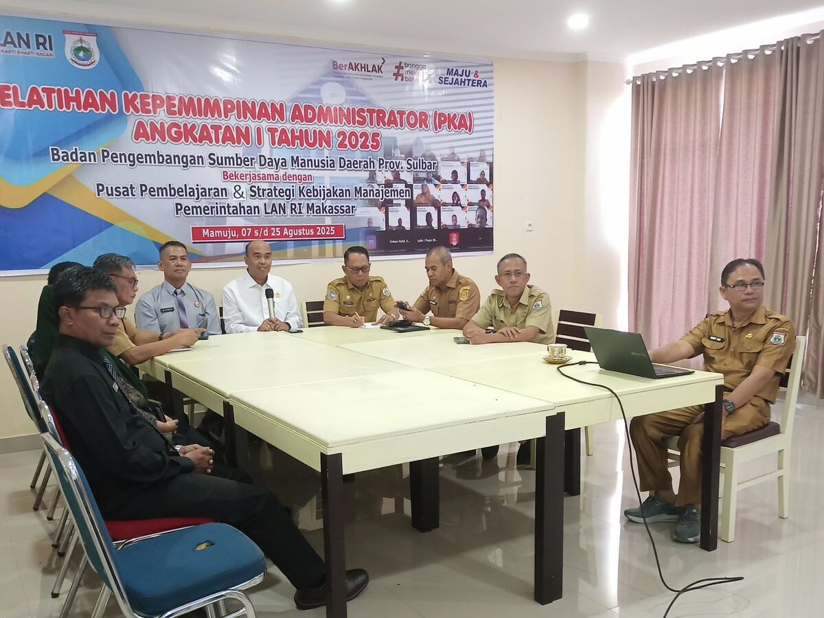 Rapat Penyamaan Persepsi Rancangan Aksi Perubahan Kinerja Organisasi PKA Angkatan I Lingkup Pemprov Sulbar
